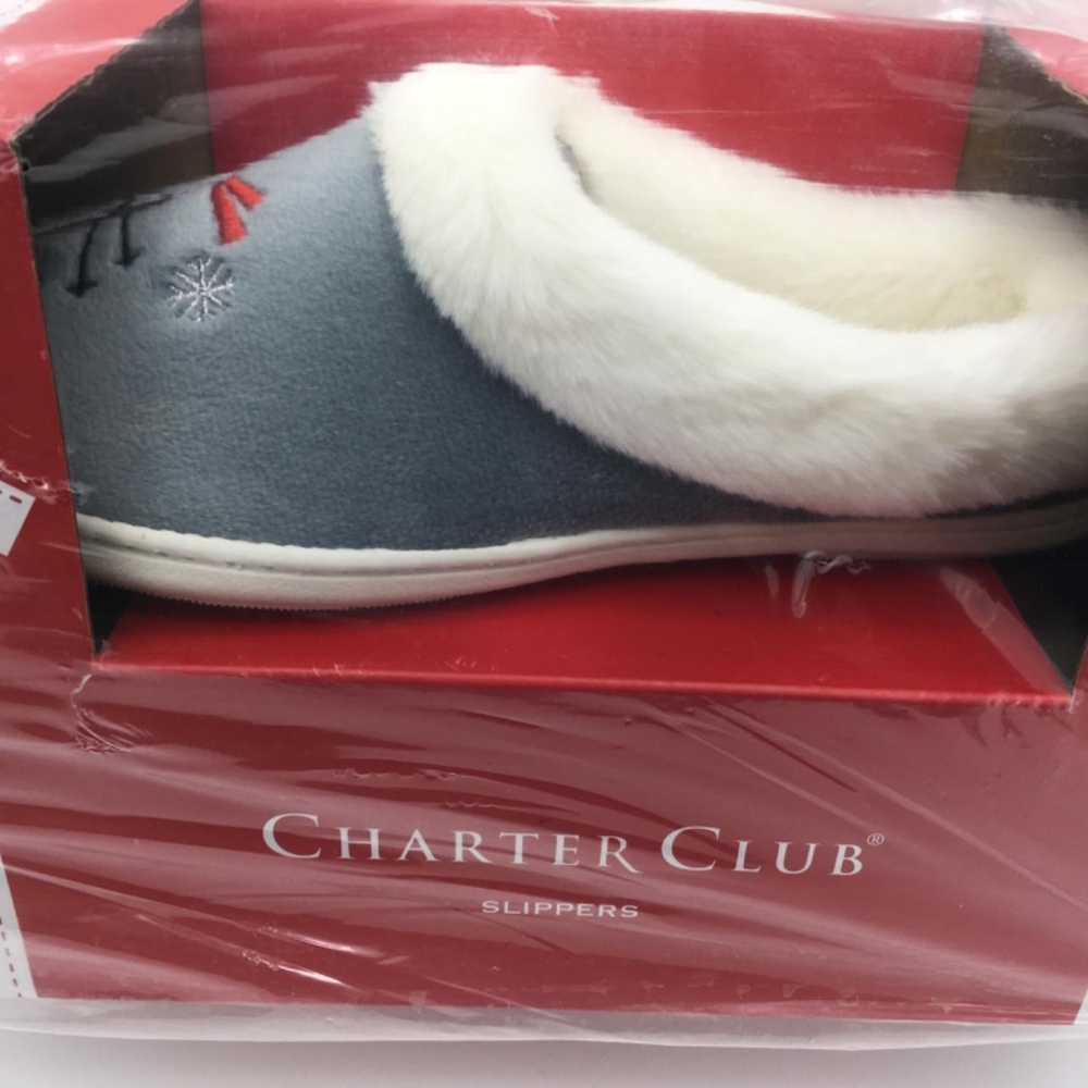 Charter Club Women's Penguin Hoodback Slippers - Picture 3 of 3